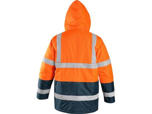 Bunda CXS OXFORD, výstražná, oranžovo-modrá, vel. XL